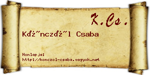 Könczöl Csaba névjegykártya